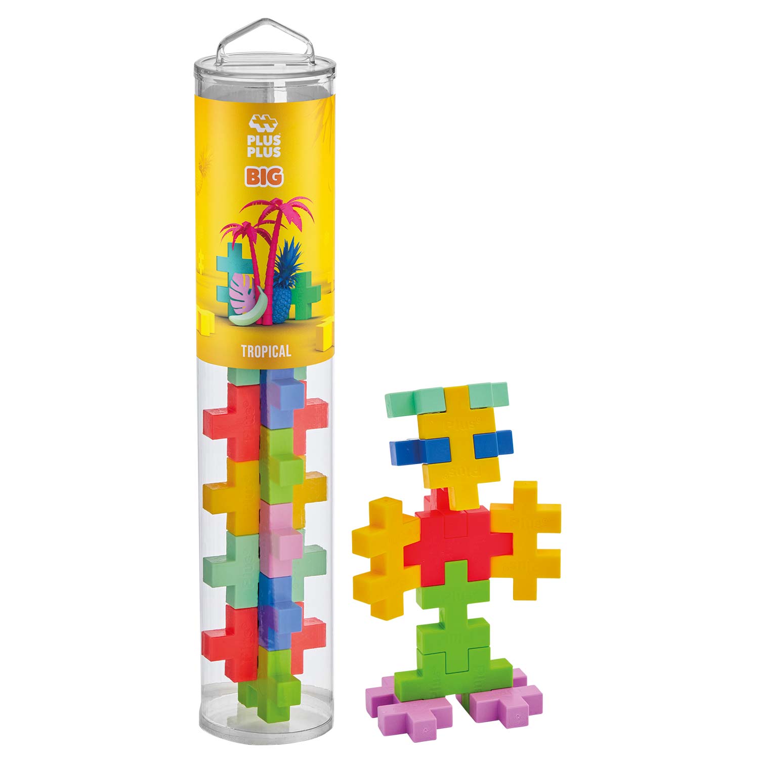 Plus-Plus Tube Big Basic: Tropical - 15 Bausteine