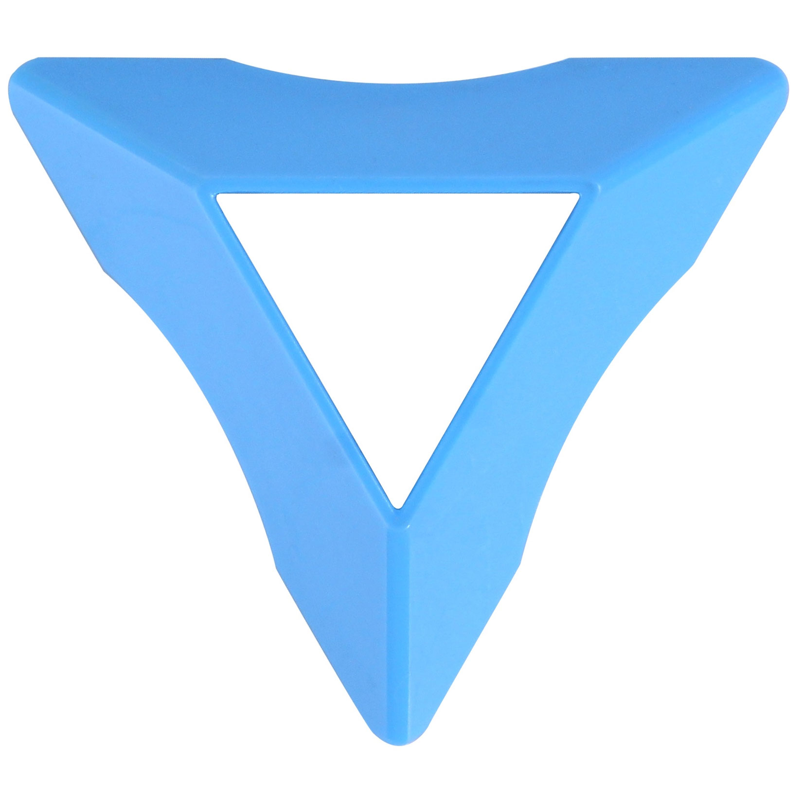 Dreieckiger Sockel für Cubes blau (Rundung)