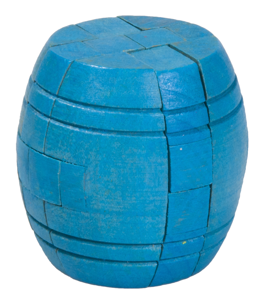 Holzpuzzle "Fass - blau"