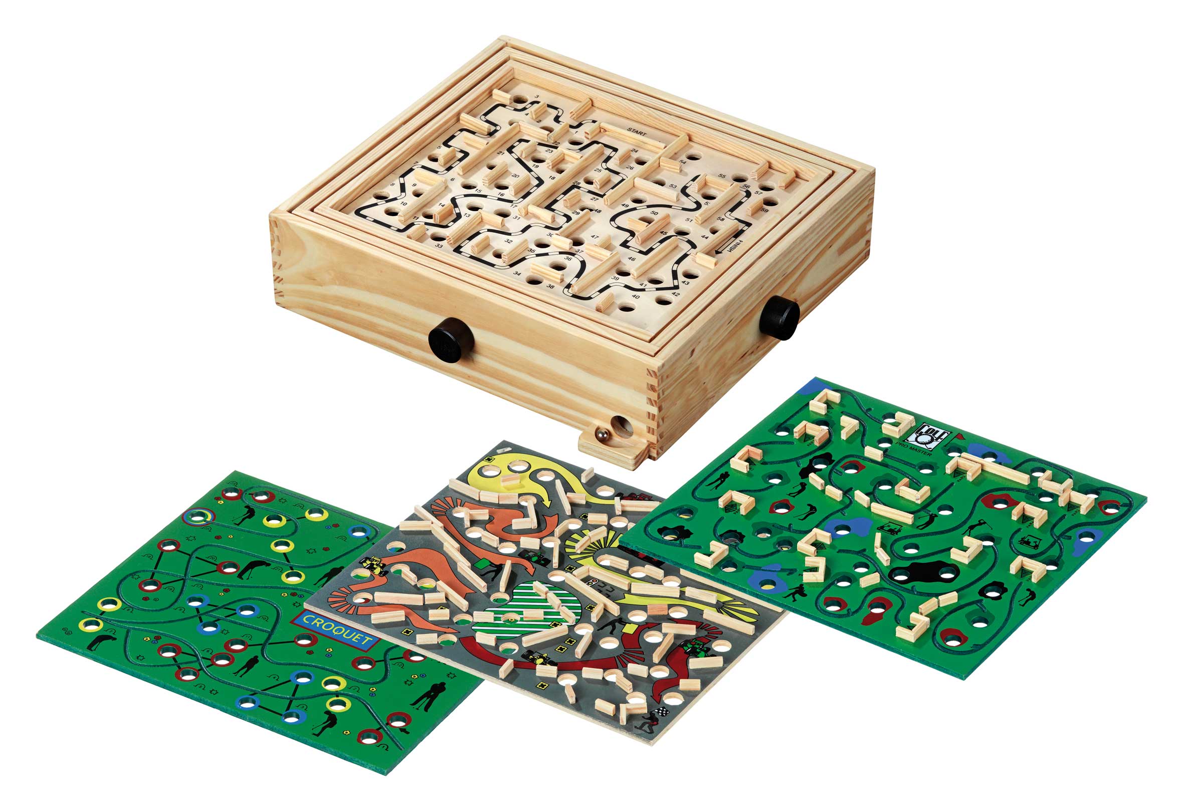 Labyrinth (32,5x28,5cm) mit 4 Spielplänen