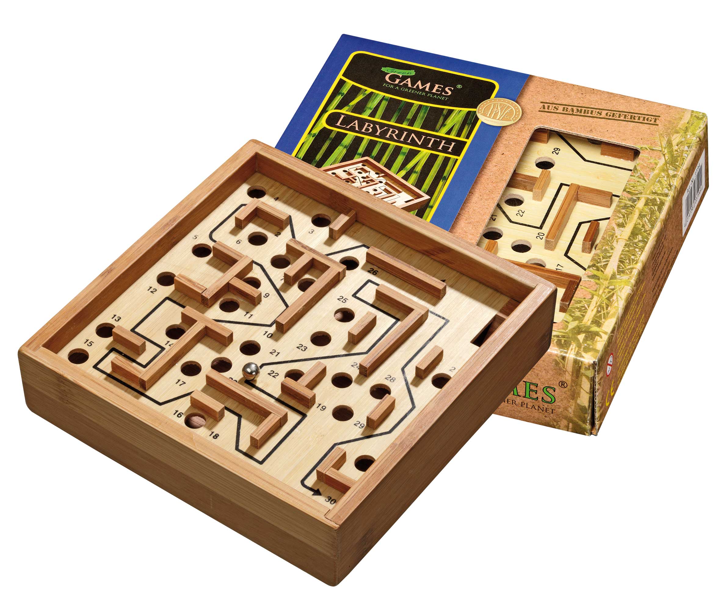 Labyrinth, klein (16,5x16,5cm) , Bambus