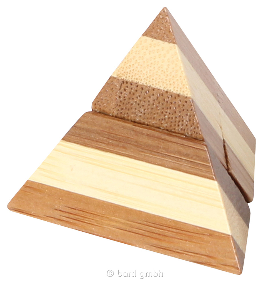 Kleines Bambus Puzzle "Pyramid"