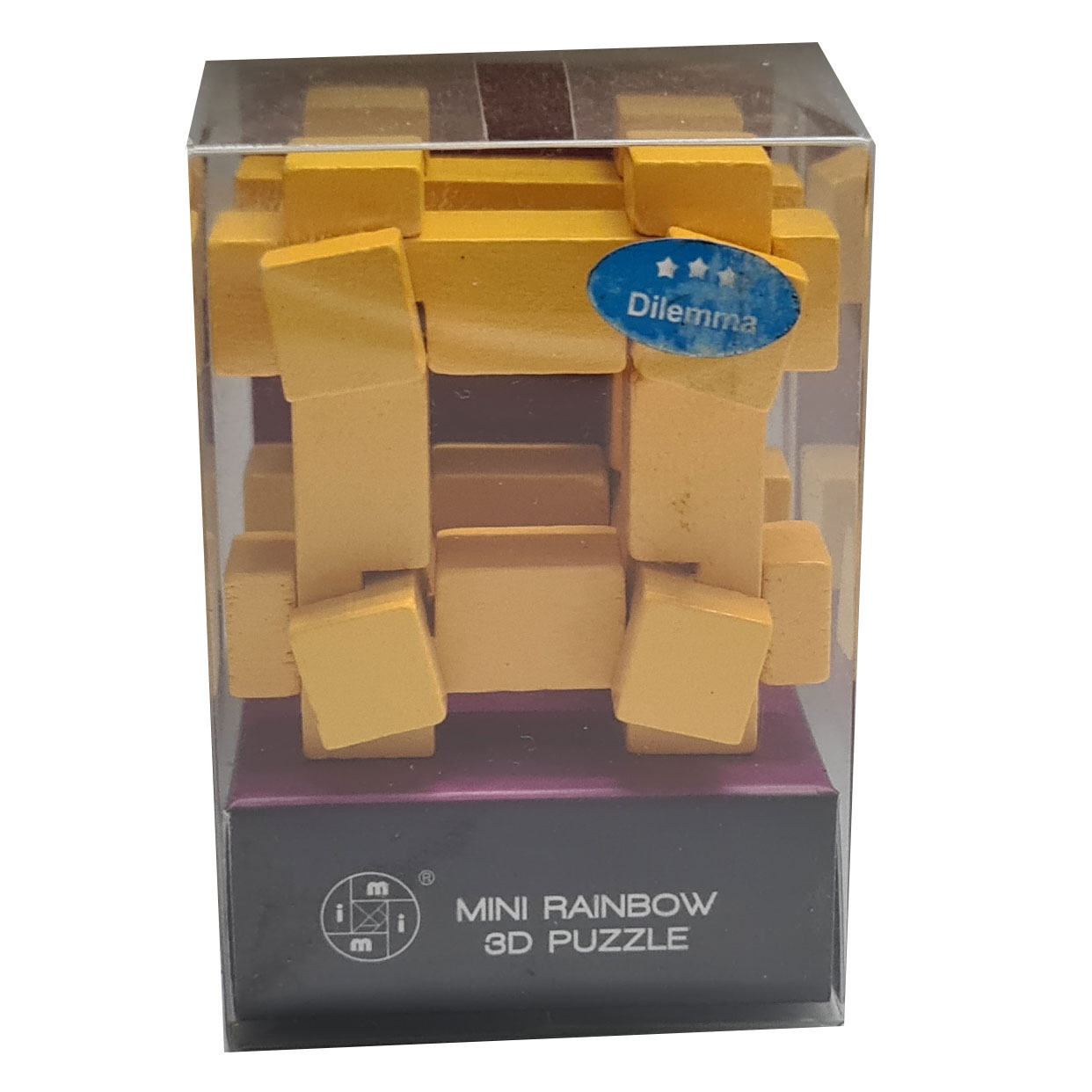 Mini Rainbow 3D Puzzle Käfig Gelb
