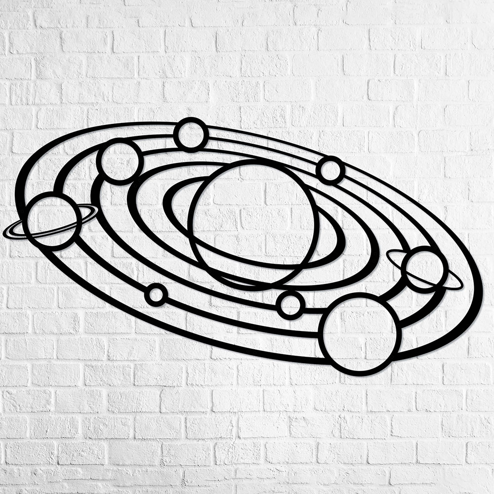 Holz-Wandpuzzle: Solar System