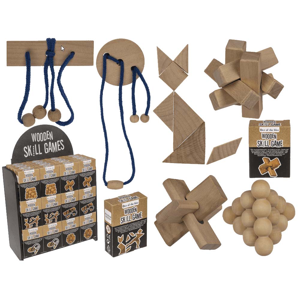 Holz-Geschicklichkeitsspiel Sparset (6 Puzzle)