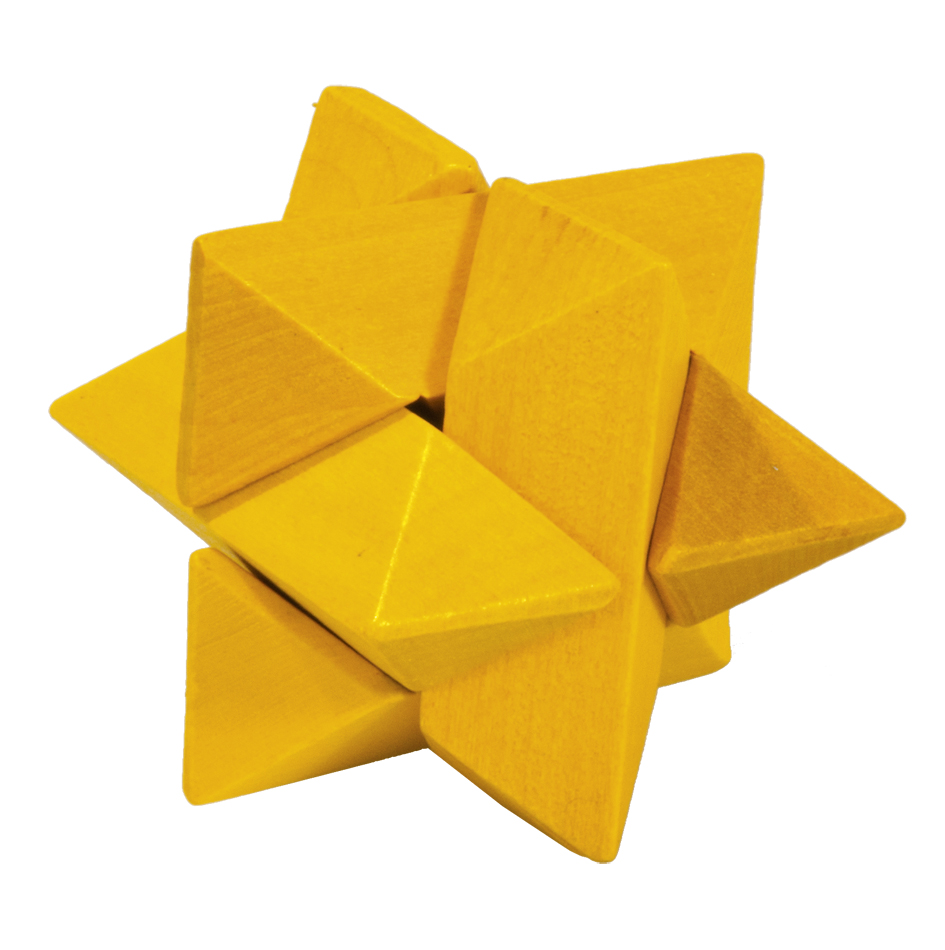 Holzpuzzle "Stern - gelb"