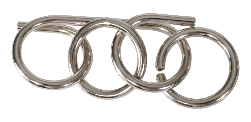 Metall-Puzzle "Vier Ringe"
