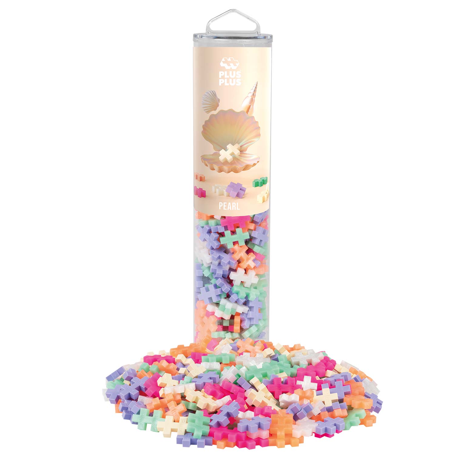 Plus-Plus Tube Mini Basic: Pearl - 240 Bausteine