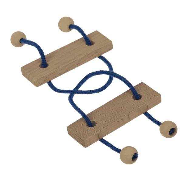 Holzpuzzle "Seil Swing" in Streichholzschachtel