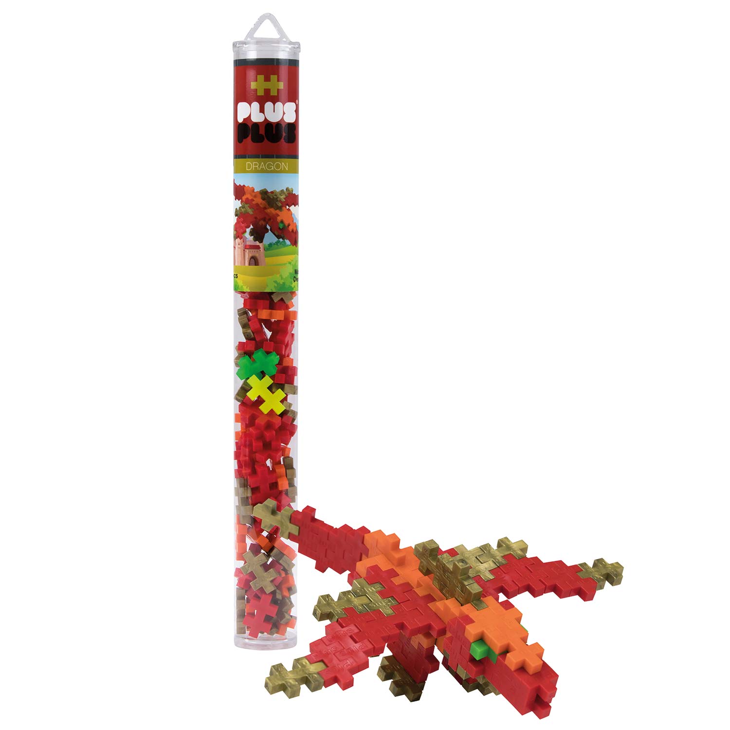 Plus-Plus Tube Mini Basic: Drache - 100 Bausteine