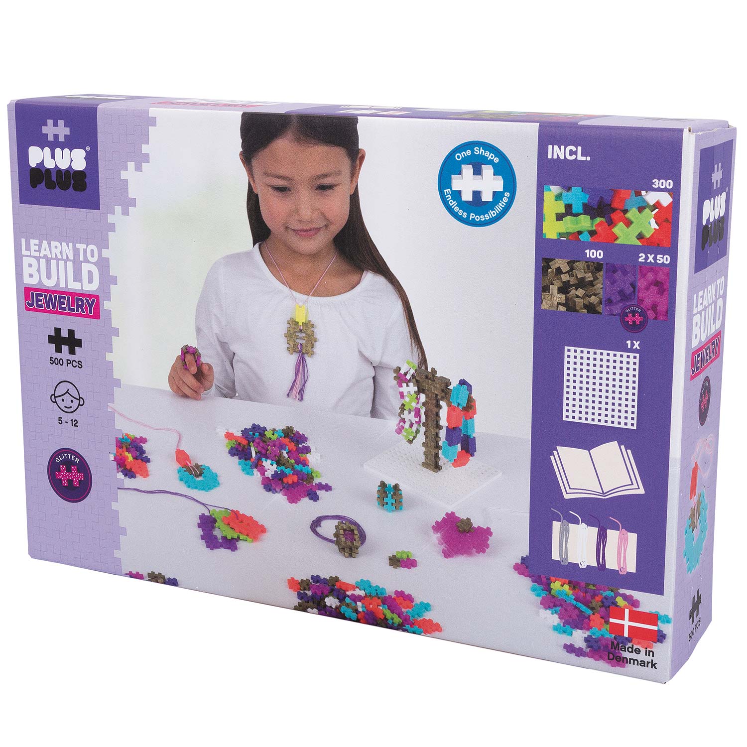 Plus-Plus Mini Glitzer: Learn to Build Jewelry - 500 Bausteine