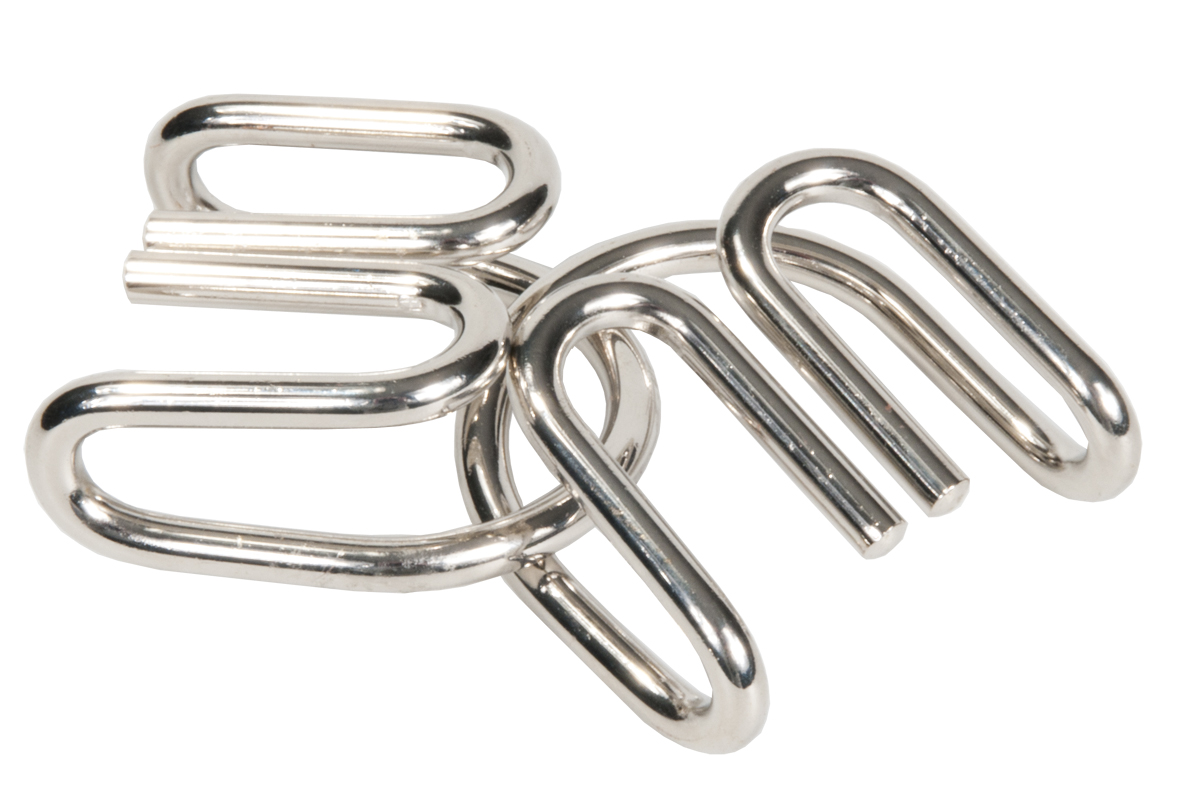 Metall-Geduldspiel "M und W"