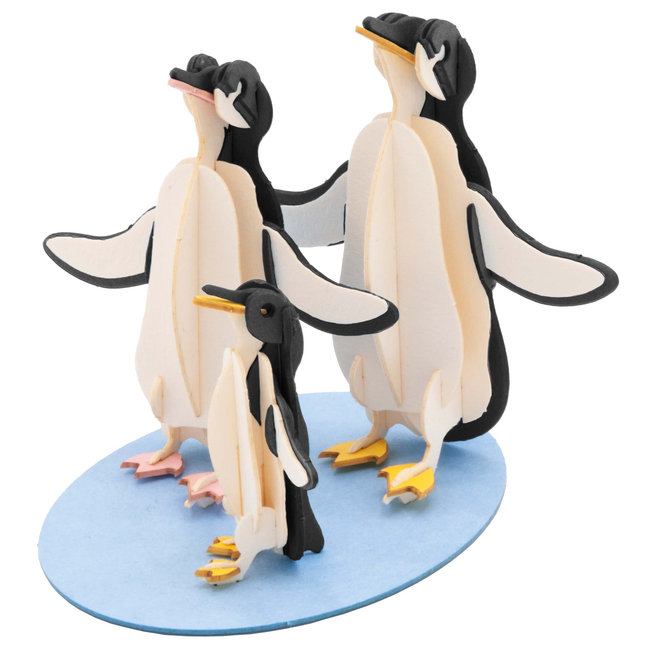 3D Papiermodell Pinguinfamilie