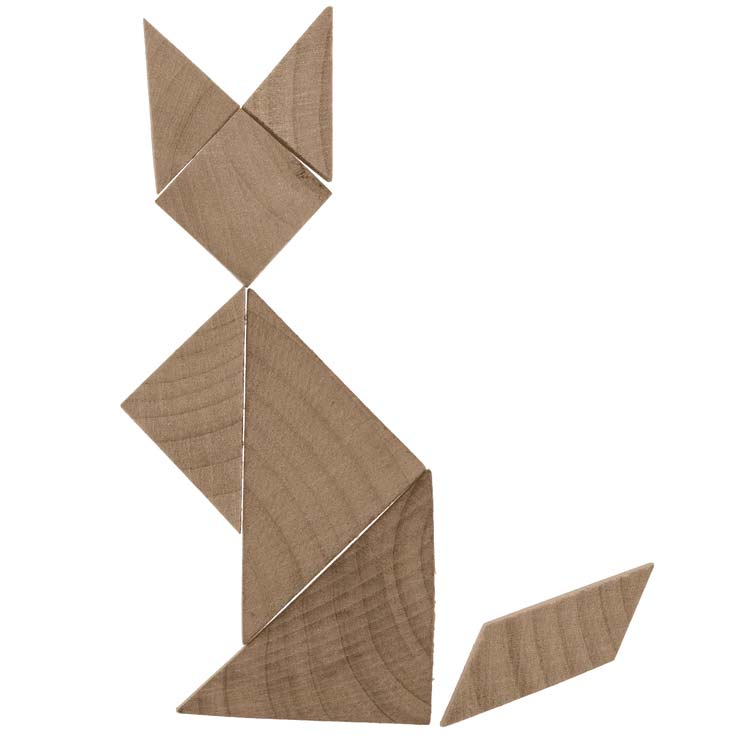 Holz-Geschicklichkeitsspiel "Tangram"