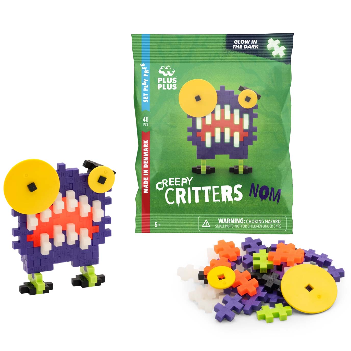 Plus-Plus Mini Basic Grusel-Kreatur Nom - 40 Teile