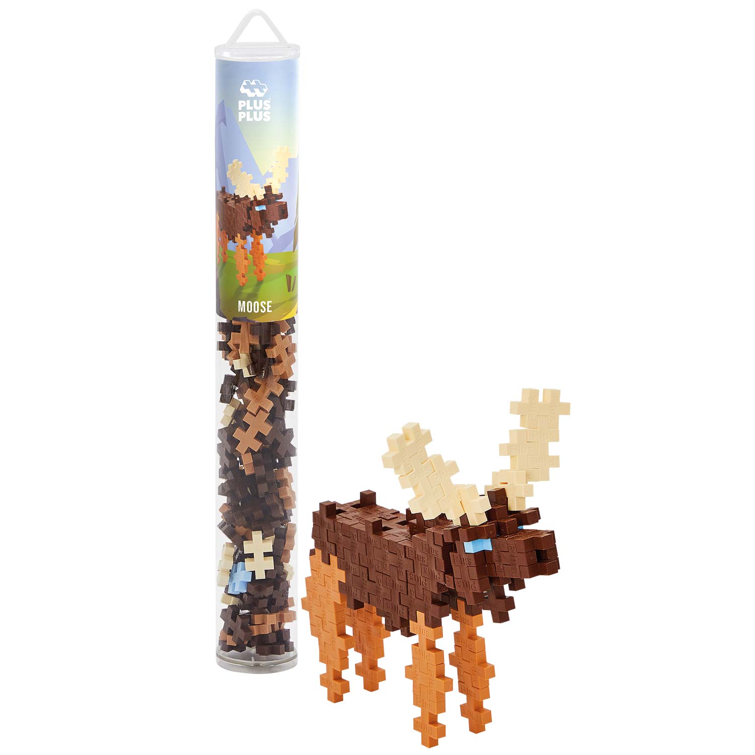 Plus-Plus Tube Mini Basic: Elch - 100 Bausteine
