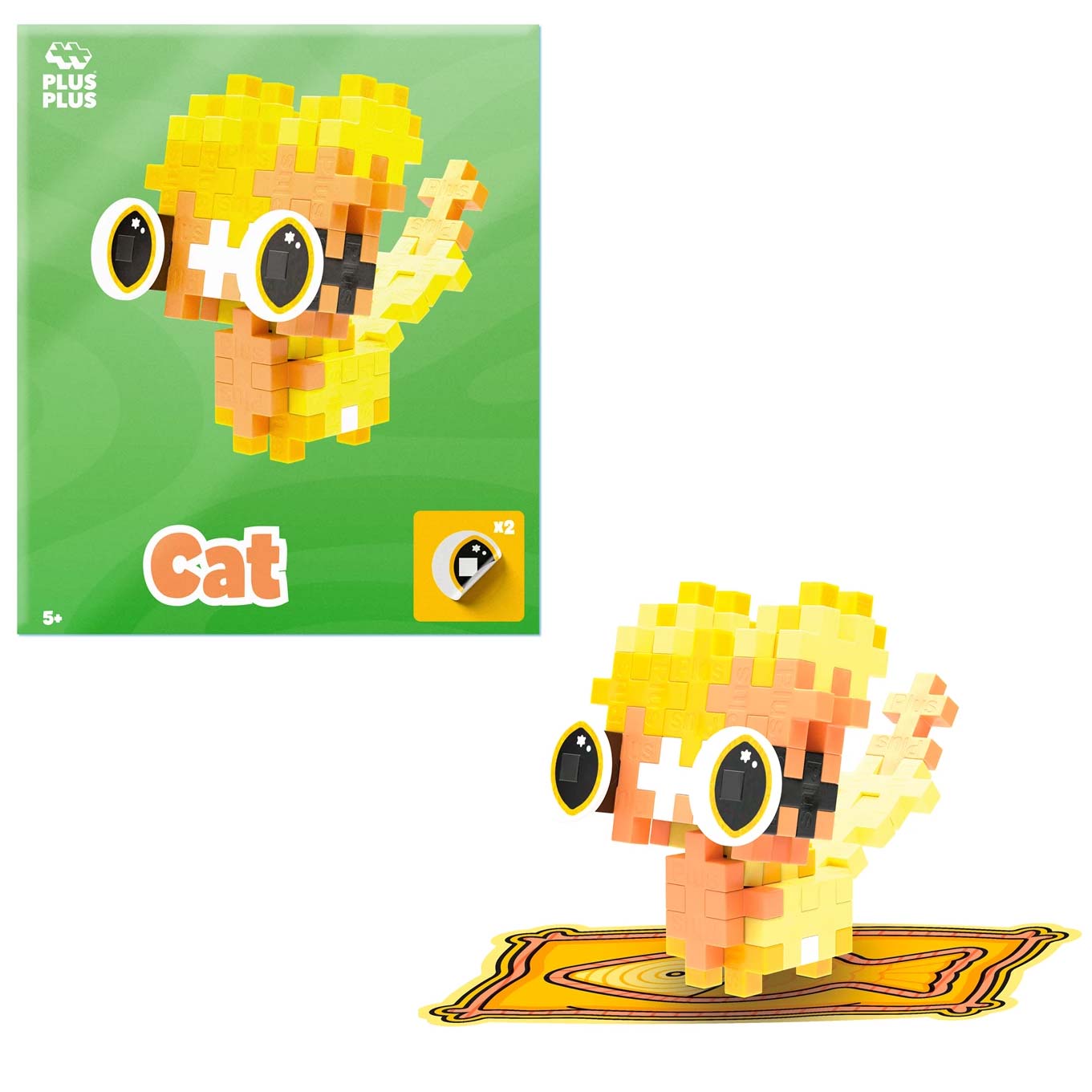 Plus-Plus Mini Basic: Neugierige Katze - 39 Bausteine