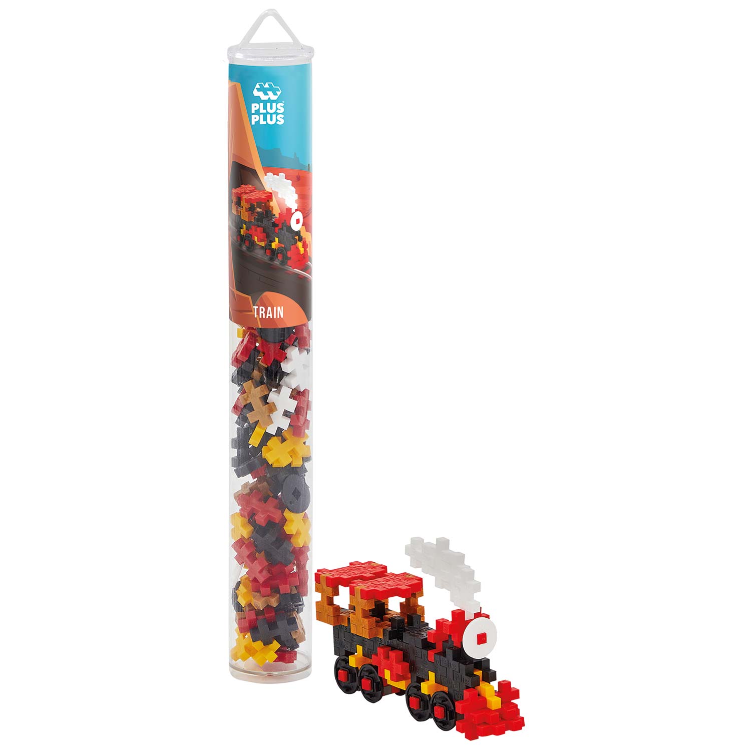 Plus-Plus Tube Mini Basic: Zug - 100 Bausteine