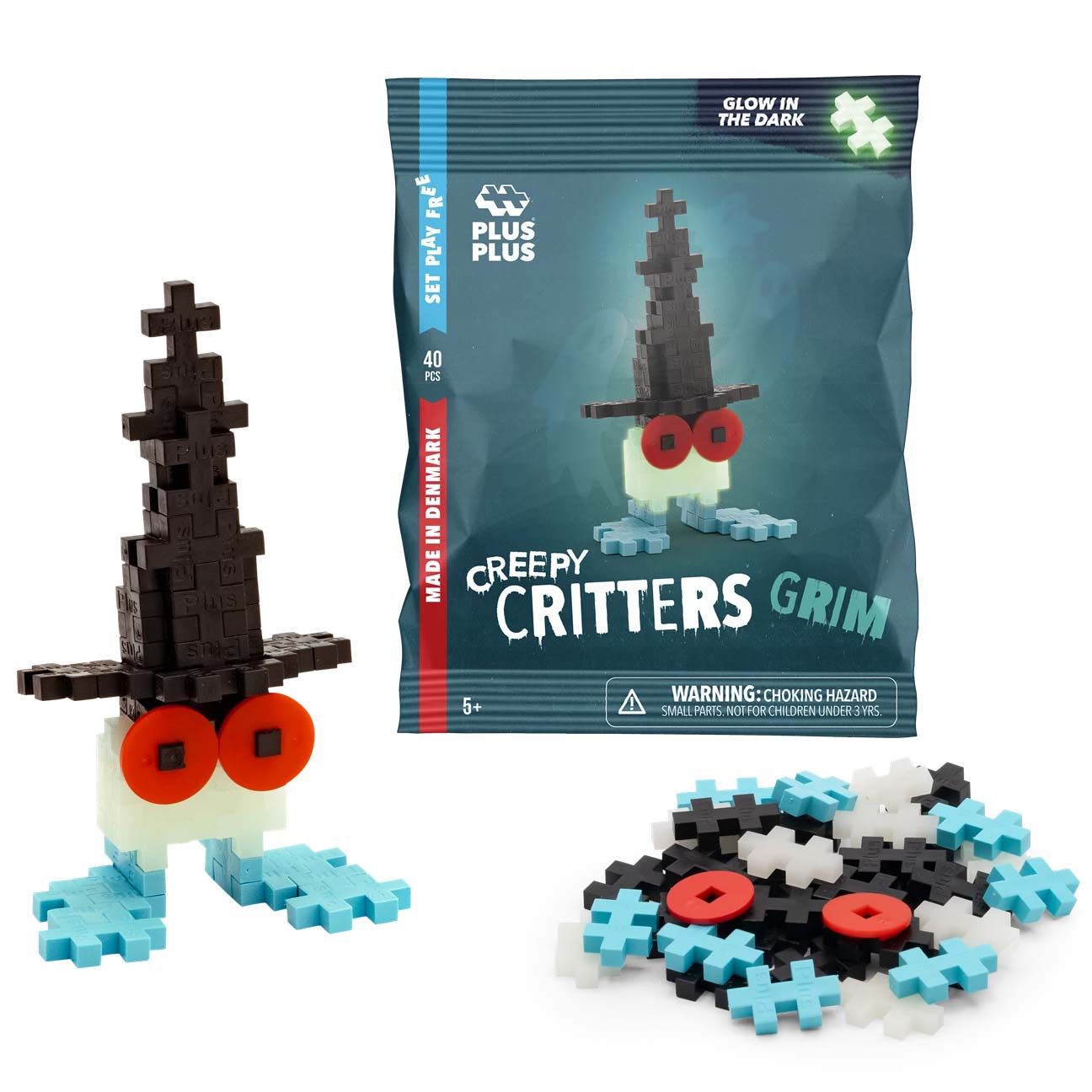 Plus-Plus Mini Basic Grusel-Kreatur Grim - 40 Teile