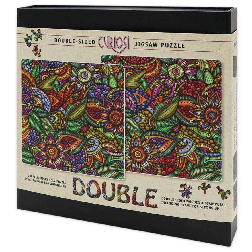 Holzpuzzle Double "Berry" inkl. Puzzlerahmen