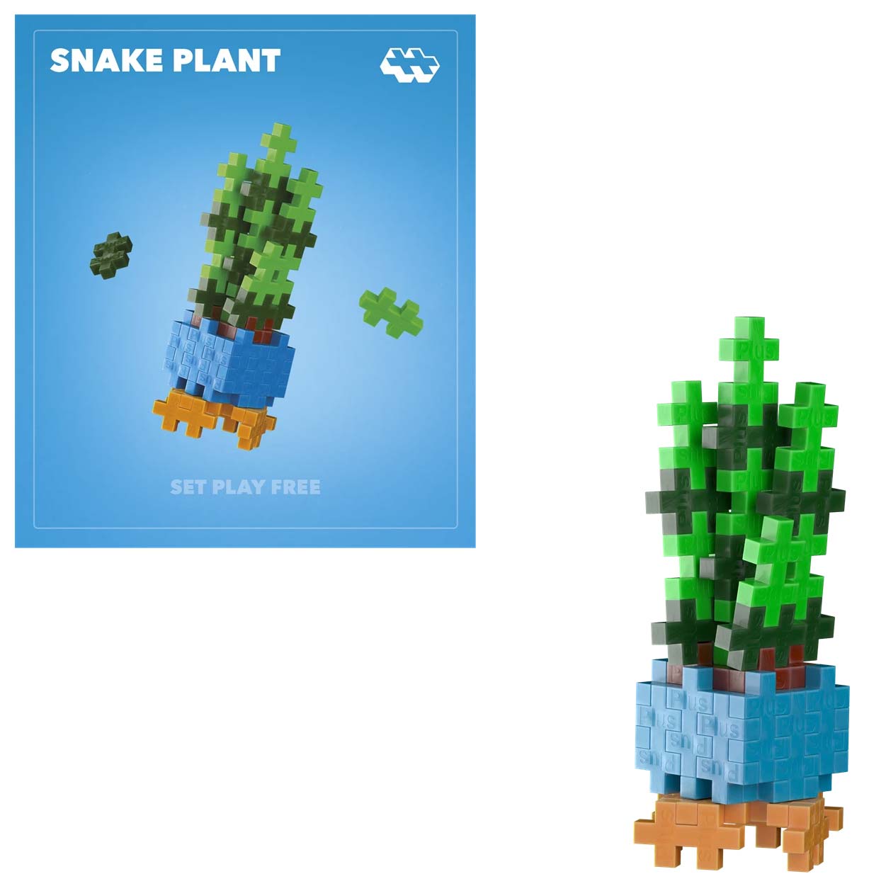 Plus-Plus Mini Basic: Snake Plant - 36 Bausteine