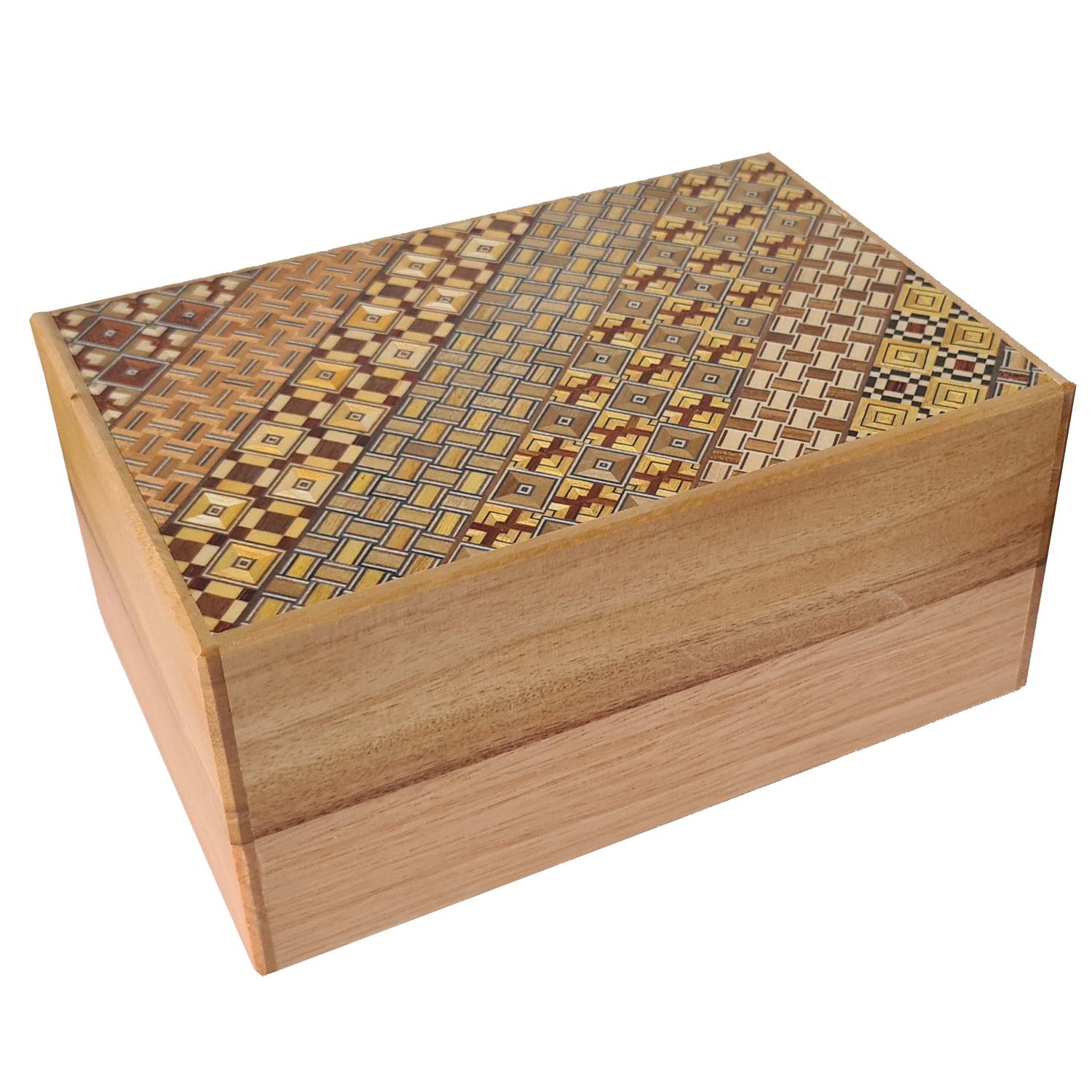 Himitsu Bako 6 Sun 18 Steps Yosegi / Natural Wood