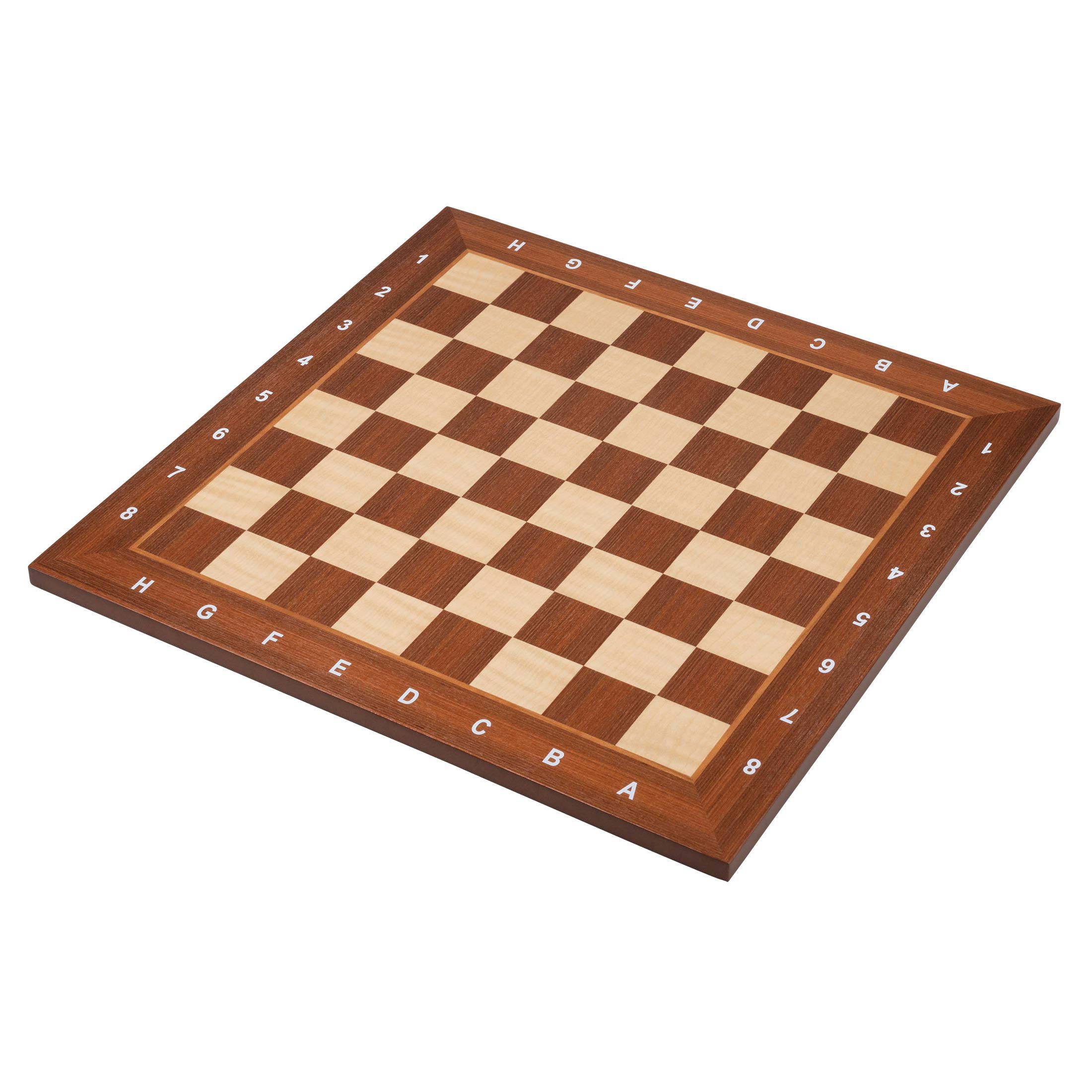 Schachbrett London, Feld 55 mm, mit Randbeschriftung